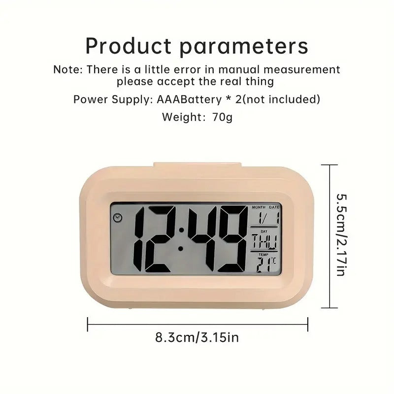Student Mini Alarm Clock with LED Backlight