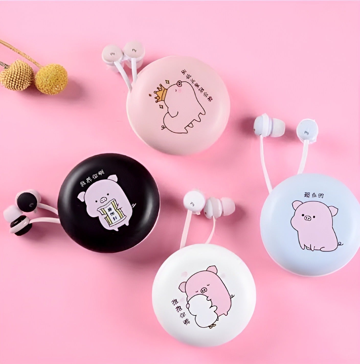 Handsfree flower deep bass Earphone Lightweight Wired Earbud Soft Ear tips / 3.5mm Jack