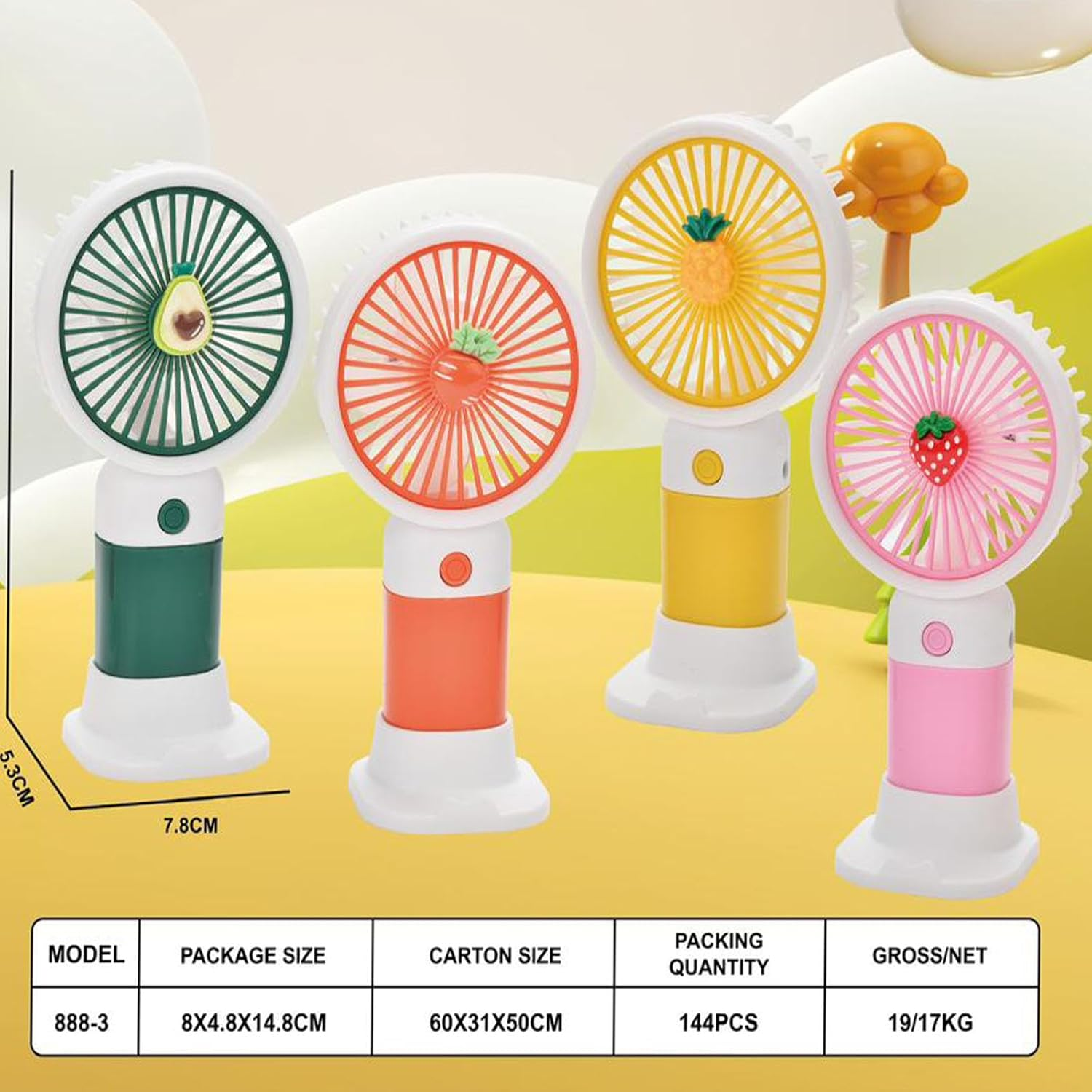 Mini Fan Quiet Operation Portable Energy-saving Lightweight USB Rechargeable Plastic Handheld Fan Multi-purpose Pocket Fan